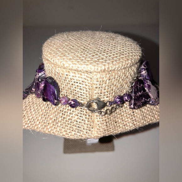 Purple Stone Statement Necklace - Picture 2 of 2